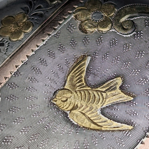 1914年 米国アンティーク エルジン 懐中時計 純銀マルチカラー ハンターケース 動作良好